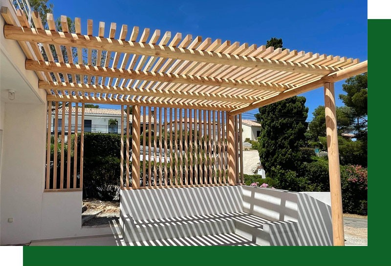 Aménagement extérieur bois sur mesure : Terrasse, Carport, Pergola